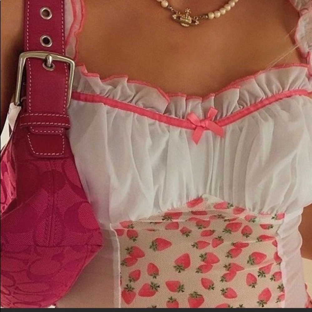 Strawberry y2k top